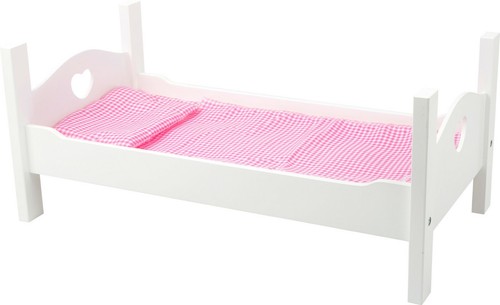 Puppenbett mit bettwäsche - puppenbett,