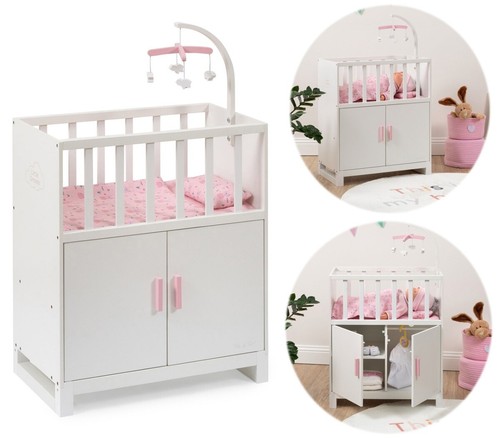 Puppenbett cozy mit schrank - puppenbett,
