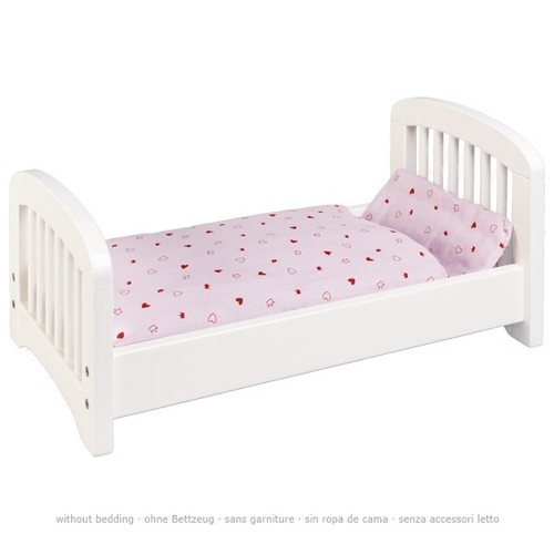 Puppenbett aus holz weiss - puppenbett,